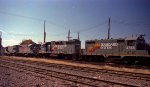 SBD 4758 sits with 3 other locos beside the turntable